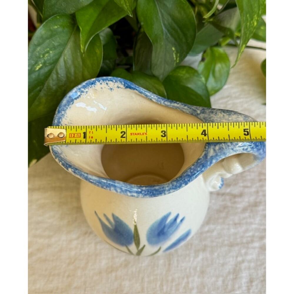 Hand Painted Pitcher Cottage Core Style - Picture 5 of 5